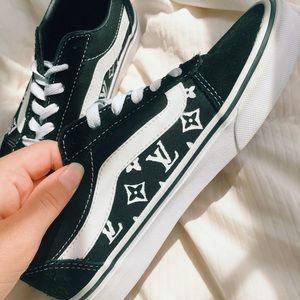 ⭐️Custom Louis Vuitton Painted Vans⭐️